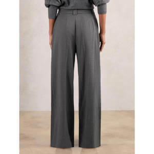 REISS Poppie Petite Wide Leg Pleated Trousers